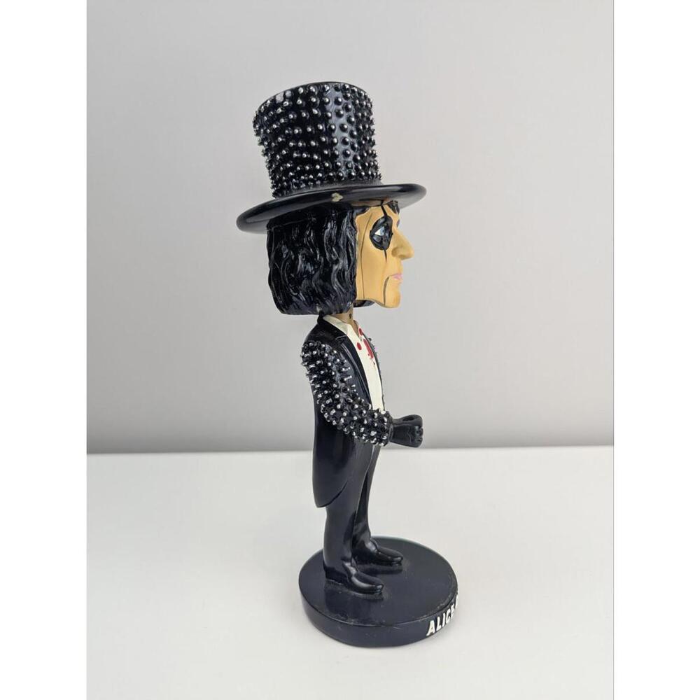 Alice Cooper Bobblehead Figure with Studded Jacket and Top Hat Collectible - Picture 2 of 7